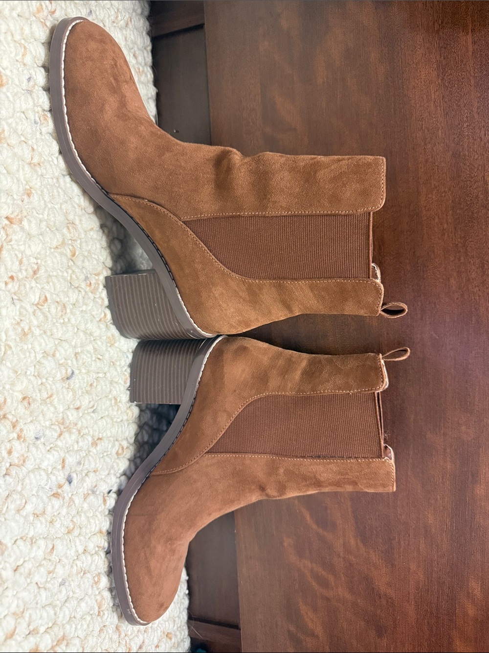 LOFT Chestnut Suede Chelsea Ankle Boots